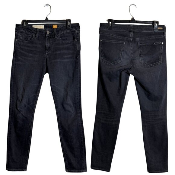 Anthropologie Pilcro and The Letterpress Stet Skinny Jeans Womens 27 Black Denim - Picture 2 of 16